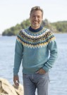 2329-1b Kraft genser Viking Wool Turkis Gul thumbnail