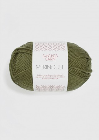 MERINOULL olivengrønn