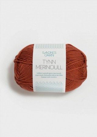 TYNN MERINOULL mørk terrakotta