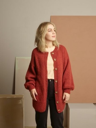 322-6 Birgittejakke | PunoPetit & Alpaca Silk | Guttenogstrikkemor