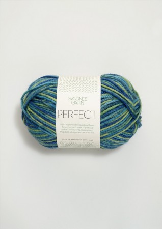 PERFECT blå/turkis/grønn print