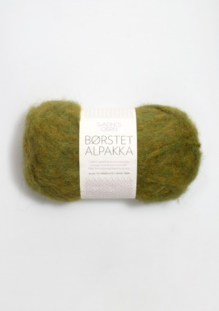 Børstet alpakka bladgrønn nr 9645