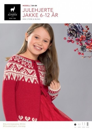 Julehjerte jakke 6-12 år