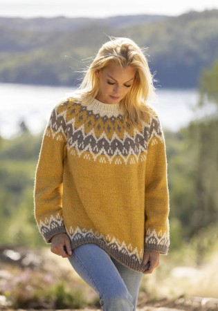 2330-2b Leandra genser Viking Wool Gul 