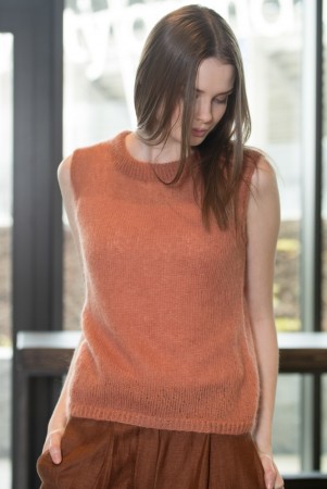DG412-08 Satya Tee | Tynn Kidsilk Erle & Erle | Strikkepakke Dale Garn