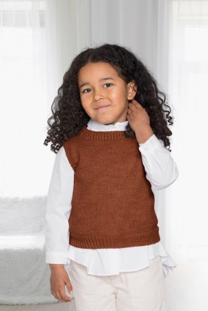 DG421 Christin vest junior | Alpakka Forte Classic | Strikkepakke DaleGarn