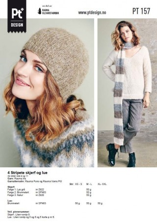 Stripete skjerf og lue