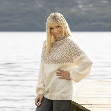 2022-3 Glød-genser | Alpaca Bris | Strikkepakke Viking Garn