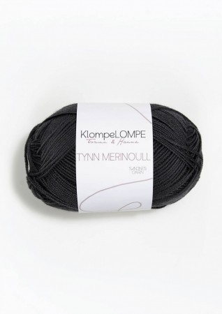 KlompeLompe tynn merinoull dempet sort