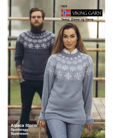 1824 Dame og herre | Alpaca Storm | Viking Garn