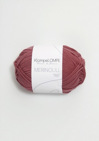 Klompelompe merinoull mørk pudderrosa