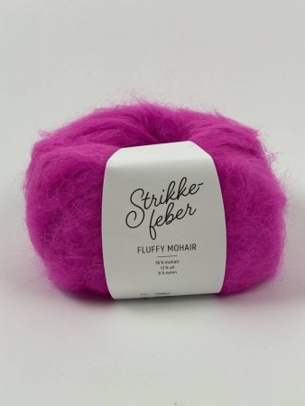 Fluffy Mohair - Neon Rosa FM807 Strikkefeber