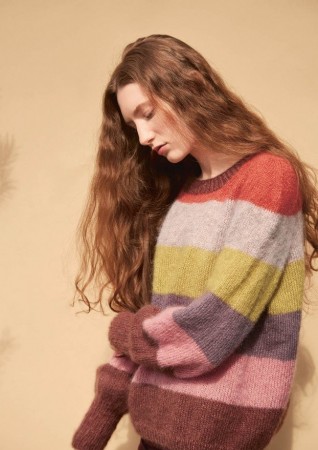 Nr.111 Stripegenser i Tynn Silk Mohair