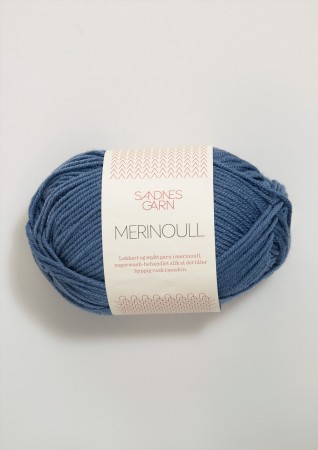 MERINOULL jeansblå