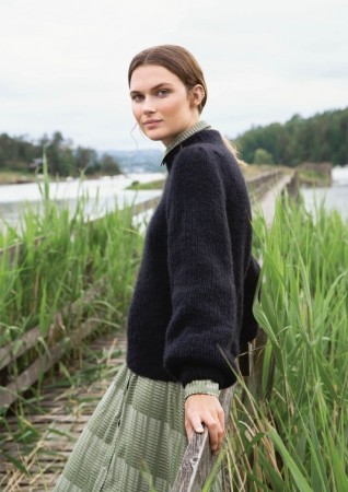 2011-1 Annemone genser dame | Silk Mohair | Strikkepakke Sandnes Garn