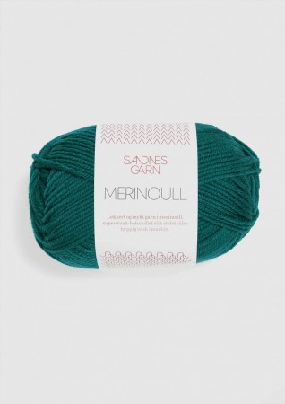 MERINOULL mørk petrol