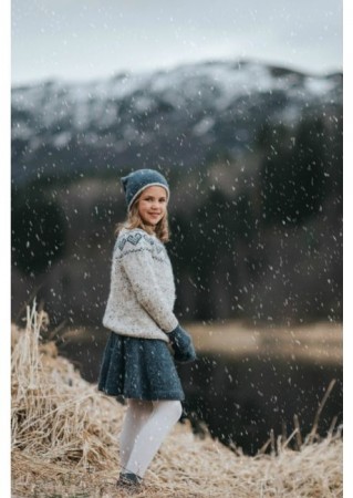 DSA73 Hjertegenser barn | Alpakka Tweed | House of Yarn