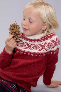 Cortina genser barn rundfelt | Alpakka Forte | Dale Garn