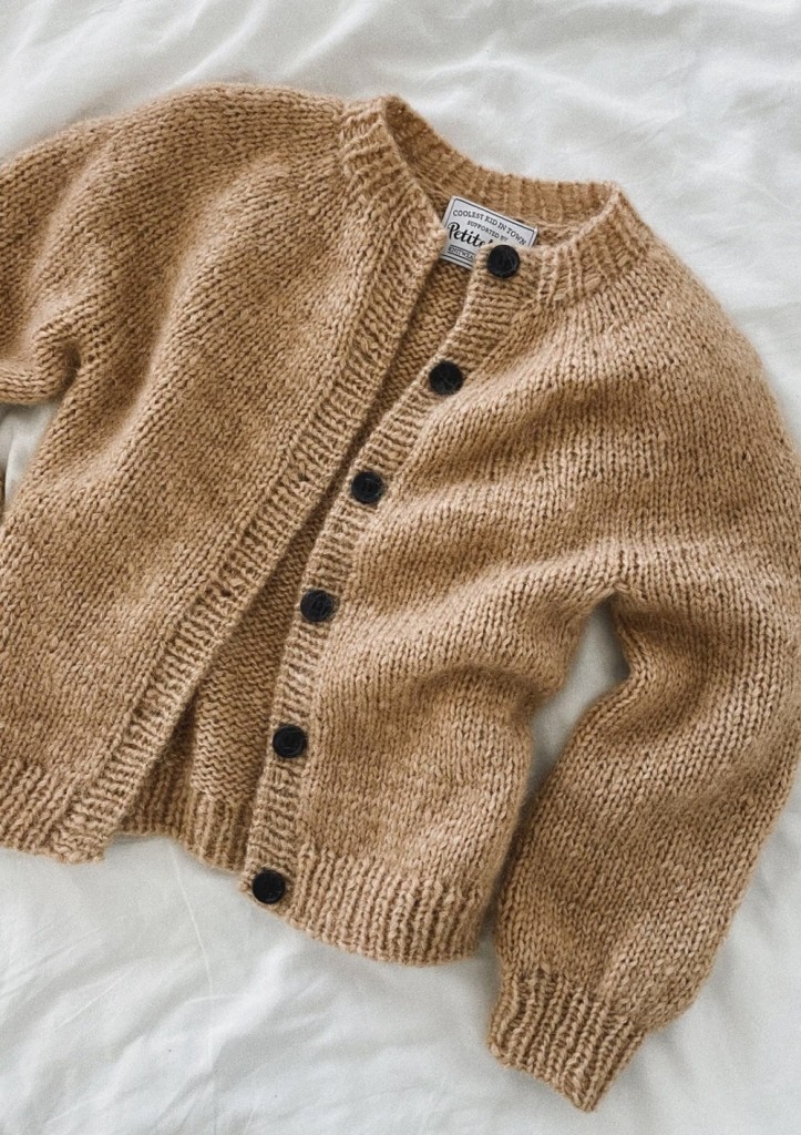 strikket cardigan barn oppskrift