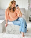 Lana Grossa Poplin blouse Modell 13 Ecopuno aprikos thumbnail