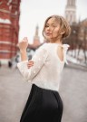 Snowberry genser | Tynn Silk Mohair Natur Strikkepakke Sandnes Garn thumbnail
