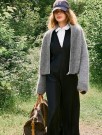 2507-10 Tia Zipper jacket Sunday og Tynn silk mohair grå thumbnail