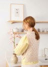 2102-6 Popcorn Slipover dame Børstet Alpakka Vanilje Tynn Silk Mohair Strikkepakke Sandnes Garn thumbnail