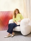 2502-6 Ivy tee Ballerina chunky mohair Lime punch thumbnail