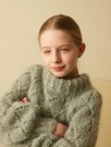 393-1 Elioras Pusegenser barn Tjukk Mohair Sjøsprøyt Strikkepakke thumbnail