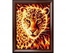 Diamond Painting Fire Leopard 30x40cm AM1849 thumbnail
