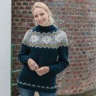 Montis genser Blåne (oppskrift) Hillesvåg Ullvarefabrikk thumbnail