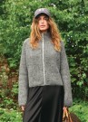 2507-10 Tia Zipper jacket Sunday og Tynn silk mohair grå thumbnail