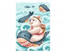 Diamond Painting Bear and a whale MC052 27x38cm thumbnail