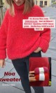 2409-6 Noa Sweater Ballerina Chunky Mohair og Børstet Alpakka RØD thumbnail