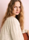 2004-7 Mosejakke KOS og Tynn Silk Mohair Hvit Strikkepakke thumbnail