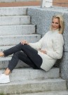 2226-1c Skylar genser Naturhvit Strikkepakke Alpaca Bris  thumbnail