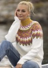 2329-1c Kraft genser Viking Wool Hvit og gul thumbnail
