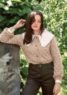 2013-4 Snøklokkejakke dame | Tynn Silk Mohair Lys beige Strikkepakke  thumbnail
