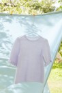 387-5 Engklokke topp Plum Lys syrin Strikkepakke Rauma Garn thumbnail