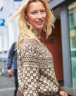 T72-12 Bøvertun damekofte Alpakka Eikenøtt Sandnes Garn thumbnail