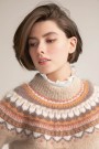 T70 Grønland genser Lys Beige Tynn Silk Mohair Strikkepakke thumbnail