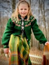 Ada barnejakke tilpasset Nordlandsbunaden GRØNN Bunadstrikk  thumbnail