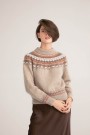 T70 Grønland genser Lys Beige Tynn Silk Mohair Strikkepakke thumbnail
