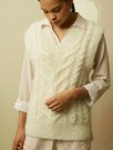 375-1 Novas flettevest dame Tjukk Mohair Myrull thumbnail
