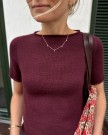 PetiteKnit Ivy Tee Sunday Burgunder thumbnail
