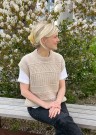 Petite Knit Ingrid Slipover Strikkepakke Peer gynt Marsipan  thumbnail