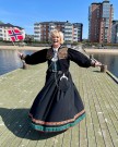 Heidi tilpasset vestfoldbunadene Svart Bunadstrikk  thumbnail