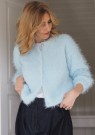 Fuzzy Cardigan Basta lys blå thumbnail