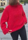 2409-6 Noa Sweater Ballerina Chunky Mohair og Børstet Alpakka RØD thumbnail