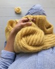 September Sweater GUL Tynn Silk Mohair Strikkepakke Petite Knit thumbnail